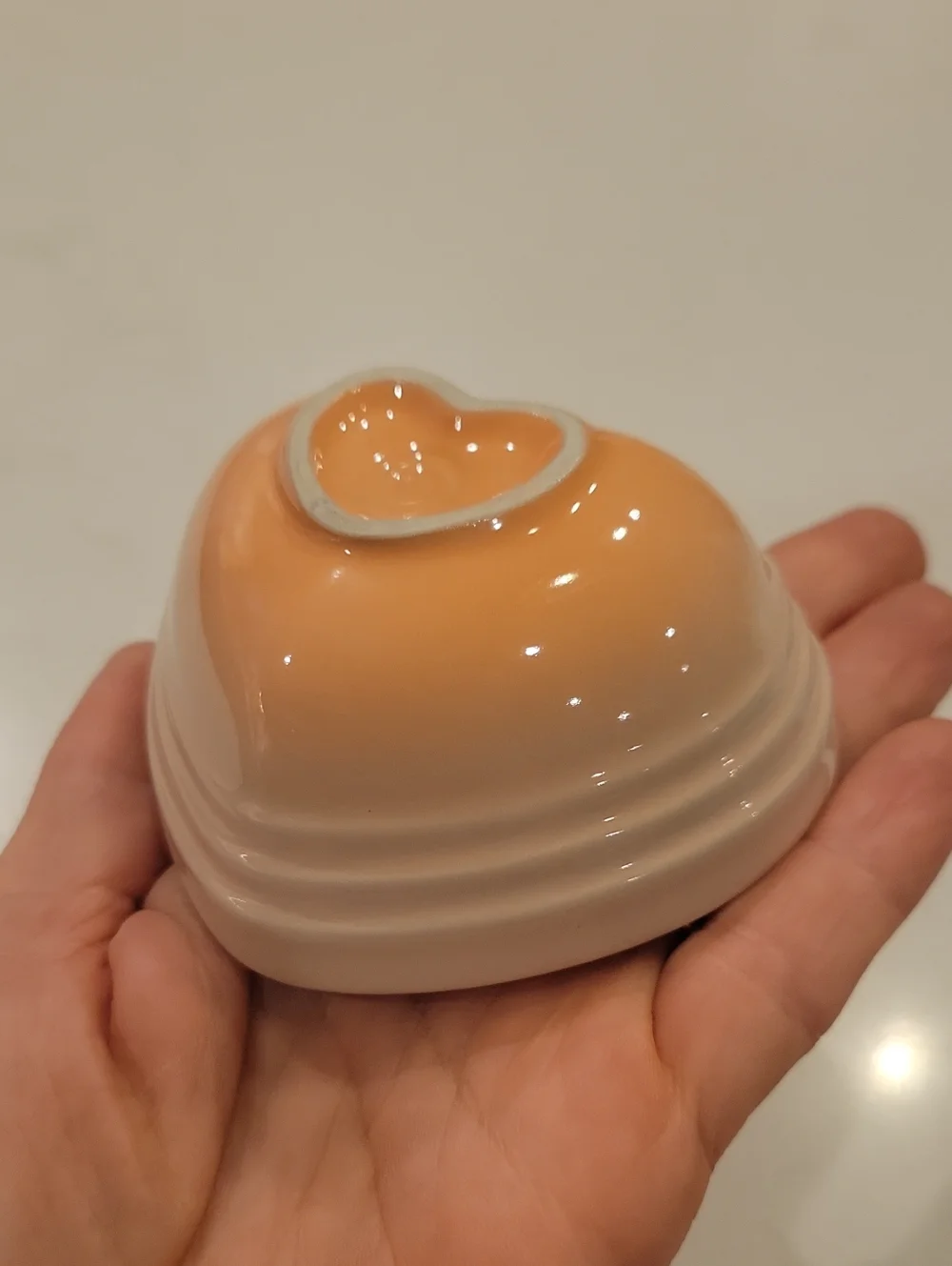Le Creuset Peche Little Heart Trinket Dish